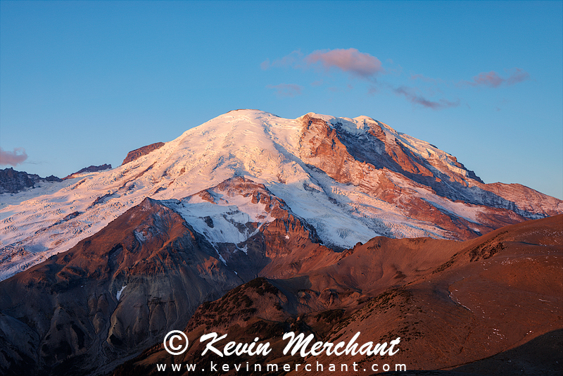 Mt. Rainier at sunrise from Second Burroughs